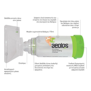 Aeolos Spacer Παιδικός Θάλαμος Εισπνοών με Αναλυτικά Χαρακτηριστικά για Παιδιά 1-6 Ετών